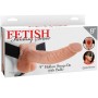 FETISH FANTASY SERIES - 9 Hohler Strap-On mit Kugeln 22,9 cm Naturfarben