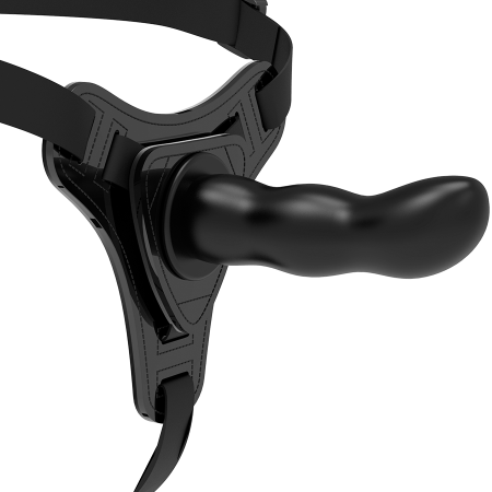Fetish Submissive Harness - Schwarzes Silikon G-Punkt 16 cm