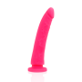 DELTA CLUB - Harness + Dildo aus medizinischem Silikon, 17 cm x 3 cm, Rosa