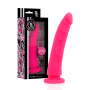 DELTA CLUB - Harness + Dildo aus medizinischem Silikon, 17 cm x 3 cm, Rosa