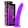 DELTA CLUB - Harness + Dildo Lila aus medizinischem Silikon 20 cm x 4 cm