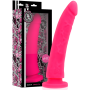 DELTA CLUB - Harness + Dildo aus medizinischem Silikon, 23 cm x 4,5 cm, Rosa