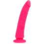 DELTA CLUB - Harness + Dildo aus medizinischem Silikon, 23 cm x 4,5 cm, Rosa