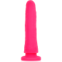 DELTA CLUB - Harness + Dildo aus medizinischem Silikon, 23 cm x 4,5 cm, Rosa