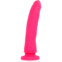 DELTA CLUB - Harness + Dildo aus medizinischem Silikon, 23 cm x 4,5 cm, Rosa
