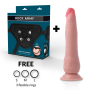 ROCKARMY - Realistischer Dual Density Crusader Dildo 21,5 cm mit PU-Leder-Harness