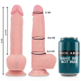 ROCKARMY Premium Spitfire Dildo 21 cm mit verstellbarem PU-Leder-Harness