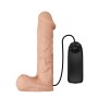 BAILE Ultra Passionate Harness 26 cm Natur - Verstellbarer Vibrations-Dildo