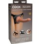 KING COCK - Elite Komfortabler Verstellbarer Harness mit Dildo 17,8 cm