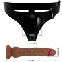 PRETTY LOVE Kyton Universal Harness mit 19 cm spritzendem Dildo in Mulatto