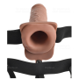 FETISH FANTASY SERIES - Verstellbarer realistischer Penis-Harness mit Kugeln, wiederaufladbar, 17,8 cm