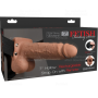 FETISH FANTASY SERIES - Verstellbarer realistischer Penis-Harness mit Kugeln, wiederaufladbar, 17,8 cm