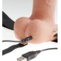 Fetish Fantasy Series - Verstellbares realistisches Penis-Harness mit Kugeln, Vibrator und USB-Aufladung, 23 cm