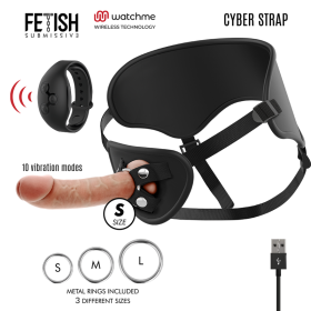 Fetish Submissive Cyber Strap - Fernsteuerbares Dildo-Harness mit WatchMe Technologie S