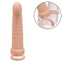 CALEXOTICS MAXX Doppeldildo mit Rillen und 10 Vibrationsmodi – Naturfarben