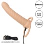 CALEXOTICS MAXX Doppeldildo mit Rillen und 10 Vibrationsmodi – Naturfarben