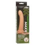 CALEXOTICS MAXX Doppeldildo mit Rillen und 10 Vibrationsmodi – Naturfarben