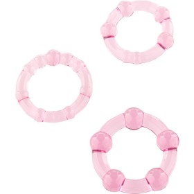 SEVEN CREATIONS - Set aus drei rosa Penisringen aus Silikon