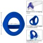 CALEXOTICS Admiral Cock & Ball Dual Ring Blau - Silikon Potenzring