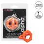 CalExotics Alpha All Star Ring Orange - Premium Flüssigsilikon Penisring mit Hodensackhalterung
