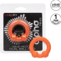 CalExotics Alpha Doppelkugel Penisring Orange – Elastischer Silikonverstärker