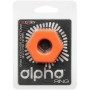 CalExotics Alpha Prolong Sexagon Ring - Oranger Premium Penisring aus flüssigem Silikon