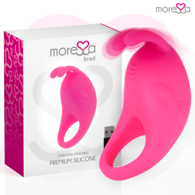 MORESSA BRAD Premium Silikon Wiederaufladbarer Vibrationsring Pink