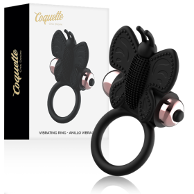 Coquette Chic Desire - Vibrationsring Schmetterling Schwarz/Gold