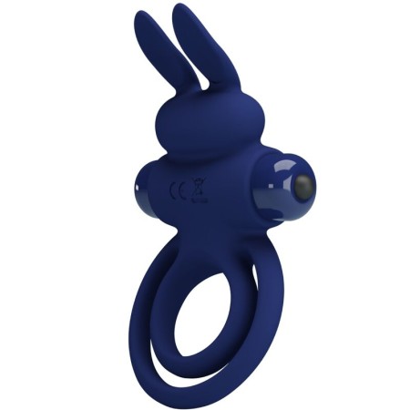 PRETTY LOVE - Darey Doppel-Vibrationsring Rabbit Blau