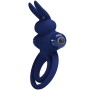 PRETTY LOVE - Darey Doppel-Vibrationsring Rabbit Blau