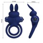 PRETTY LOVE - Darey Doppel-Vibrationsring Rabbit Blau