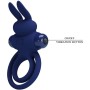 PRETTY LOVE - Darey Doppel-Vibrationsring Rabbit Blau