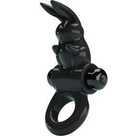 PRETTY LOVE - EXCITING RING Rabbit Vibrationsring mit 10 Vibrationsmodi, Schwarz