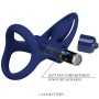 Pretty Love Mat Doppelt Vibrationsring mit Stimulator Blau