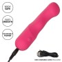 CalExotics Pixies Curvy Rosa - Flexibler Silikon-Massagestab mit 10 Vibrationsmodi