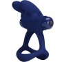 PRETTY LOVE - Francisco Doppel-Ring Vibrator Rabbit Blau