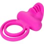 CALEXOTICS - Dual Clit Flicker Enhancer Doppelte Silikon-Vibrationsring in Rosa