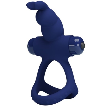 Pretty Love Luchito Doppel-Vibrationsring Rabbit Blau