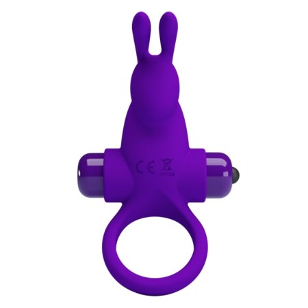 PRETTY LOVE - Vibrationsring mit Kaninchen für Penis, Lila