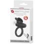 PRETTY LOVE Debonaire Vibrationsring mit Kaninchen-Stimulator, 10 Vibrationsmodi, Schwarz