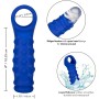 CALEXOTICS Admiral Beaded Penis Cover aus flüssigem Silikon, Blau