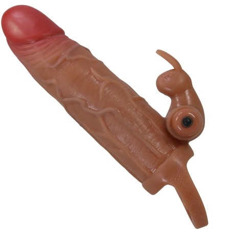 PRETTY LOVE OSMAR Penis Sleeve mit Vibrations-Clitoris-Stimulator