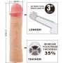 PRETTY LOVE - Chelsea Penis Sleeve mit 7,6 cm Verlängerung in Naturfarbe