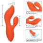 CALEXOTICS - Stella Dual Teaser Orange, flexibler Dual-Vibrator aus flüssigem Silikon
