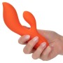 CALEXOTICS - Stella Dual Teaser Orange, flexibler Dual-Vibrator aus flüssigem Silikon