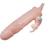 BAILE - Brave Man realistische Penisabdeckung mit Rabbit-Vibrator 16,5 cm Natur