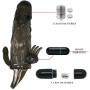 BAILE Brave Man Penishülle mit Klitoris- und Analvibrator, 16,5 cm, Schwarz