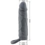 PRETTY LOVE - Realistische Penis-Sleeve in Dunkelgrau aus TPR