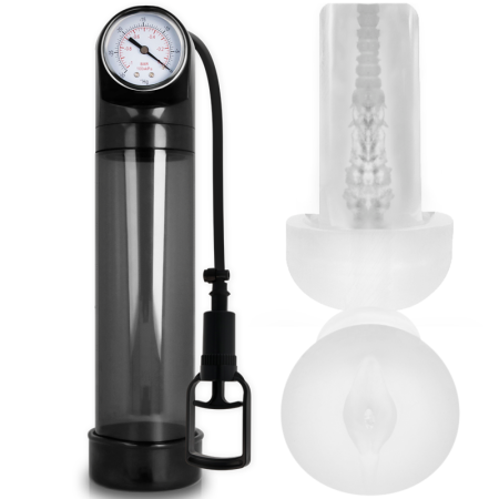 PUMP ADDICTED RX9 Schwarze Erektionspumpe mit Masturbator