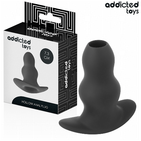 Addicted Toys Hohl-Analplug aus Silikon Größe S, 7,3 cm